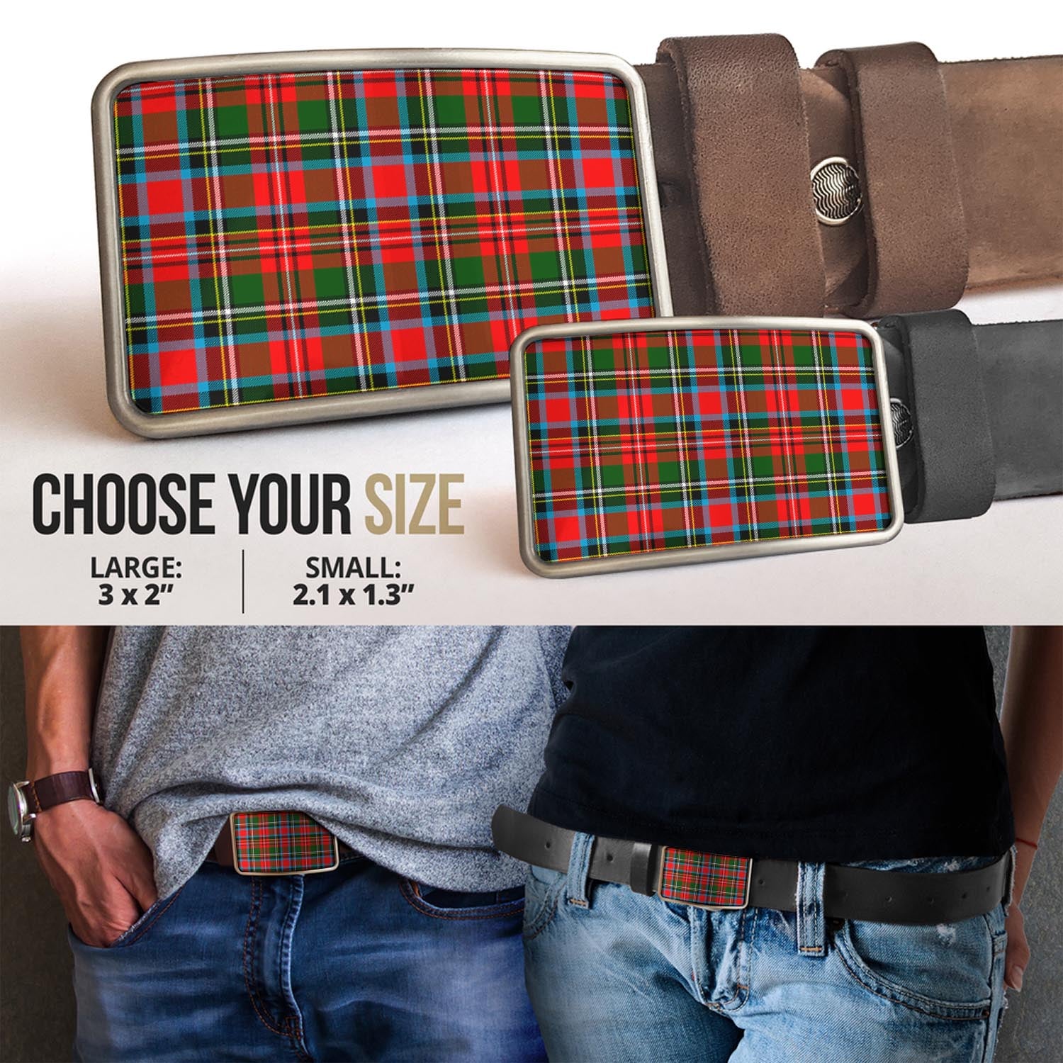 Stewart (Stuart) Tartan Belt Buckles - Tartan Vibes Clothing