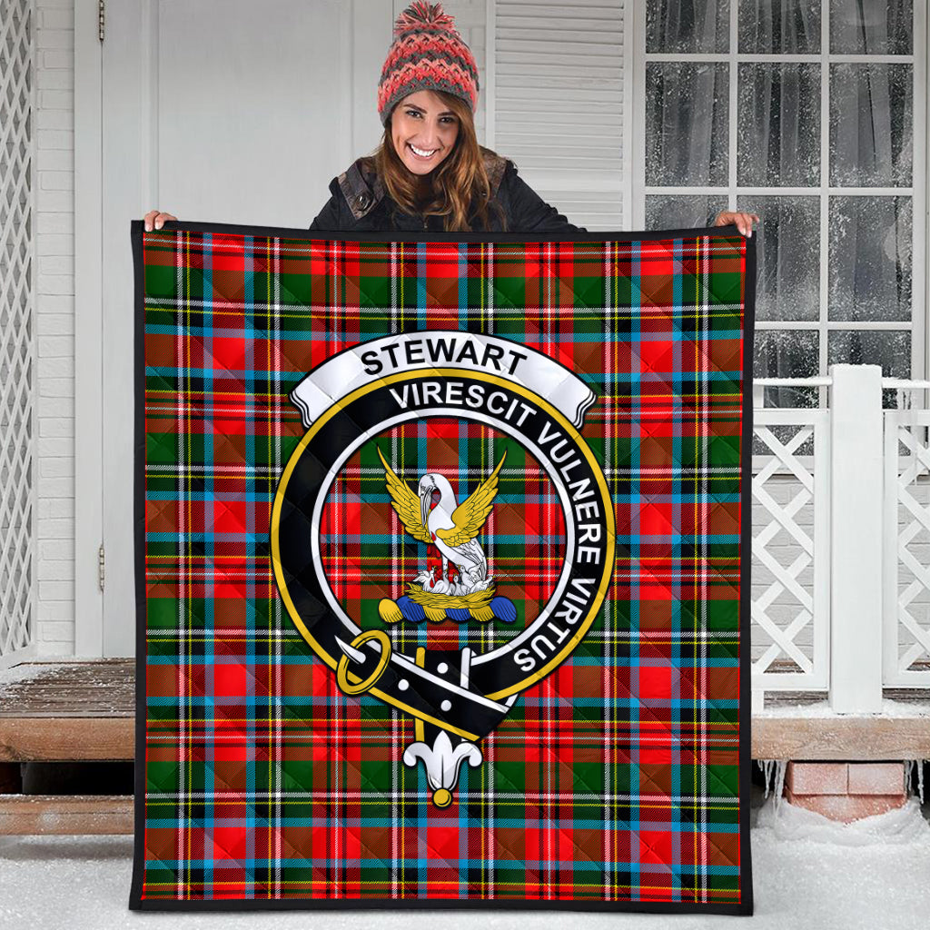 stewart-royal-tartan-quilt-with-family-crest