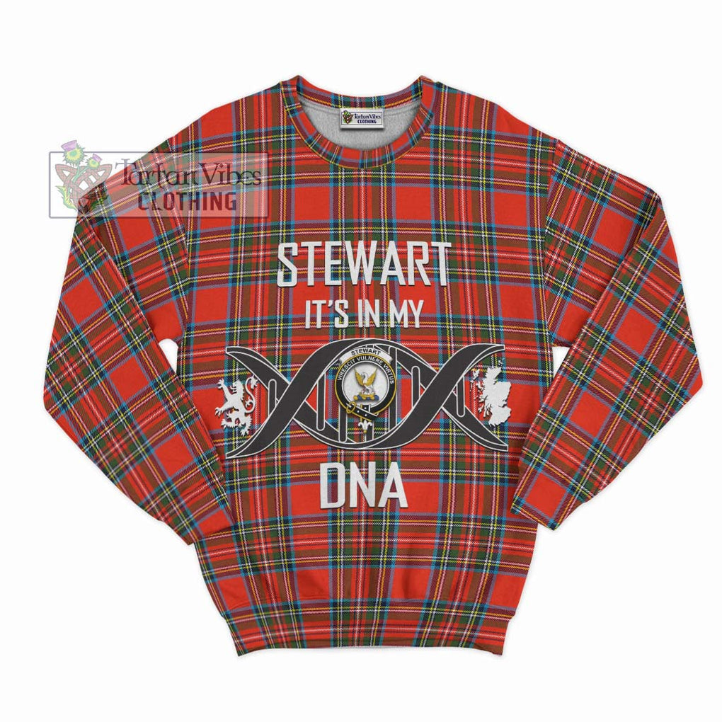 Stewart (Stuart) Tartan Sweatshirt with Family Crest DNA In Me Style - Tartanvibesclothing Shop