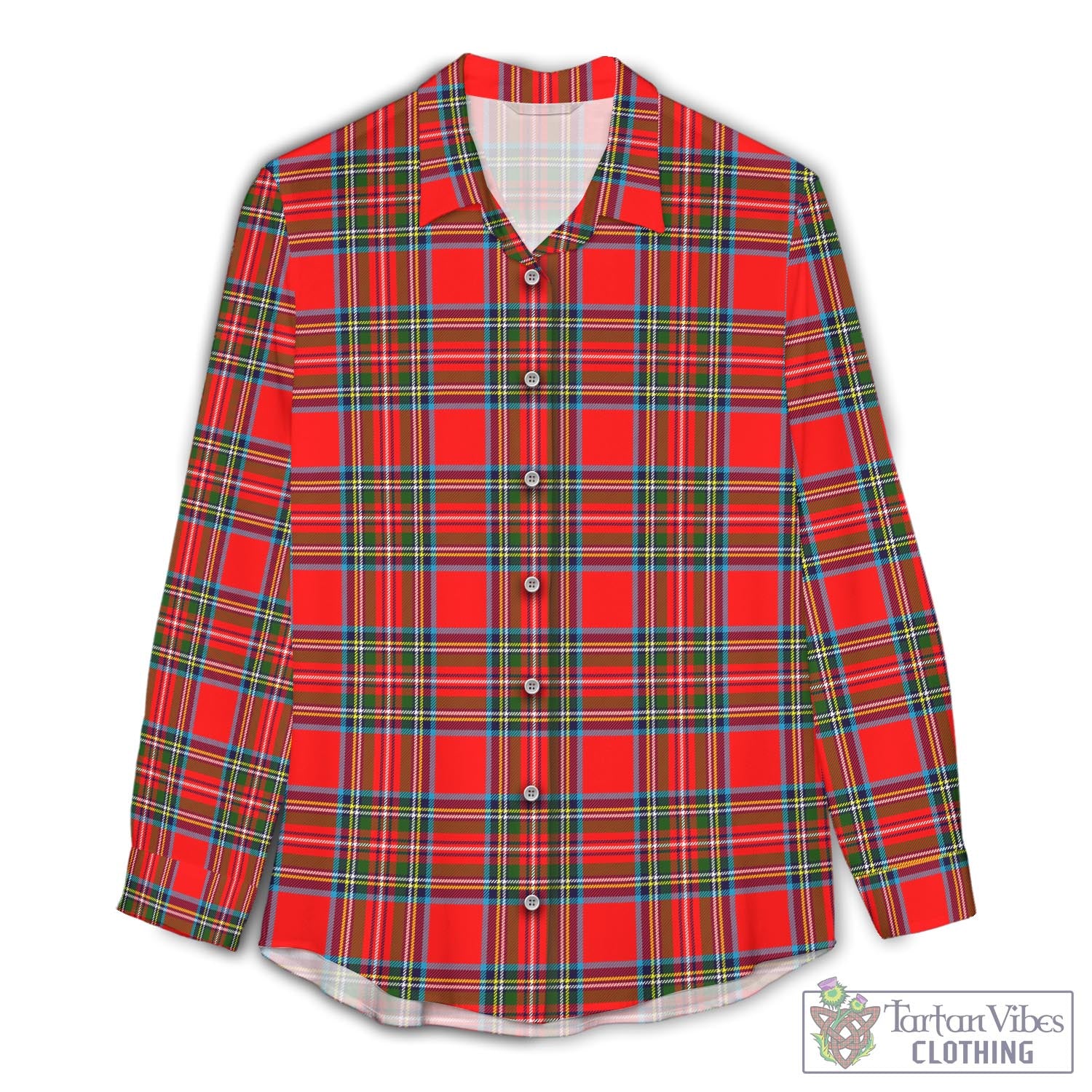 Stewart Royal Tartan Womens Casual Shirt