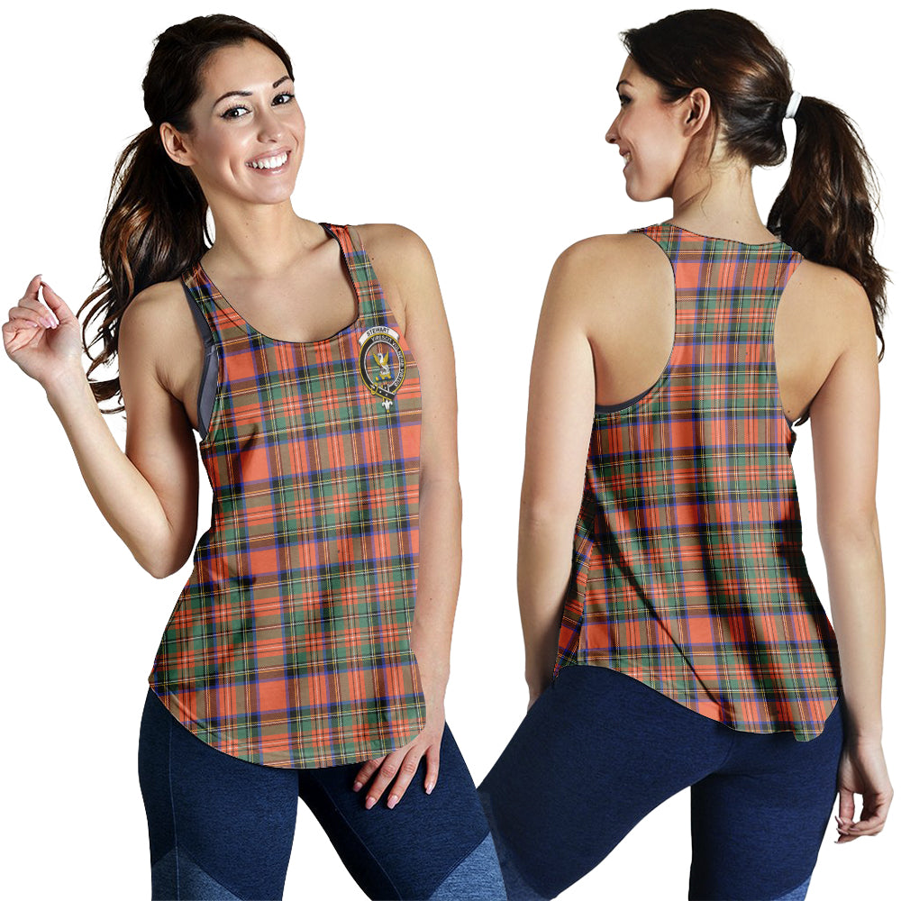 stewart-royal-ancient-tartan-women-racerback-tanks-with-family-crest