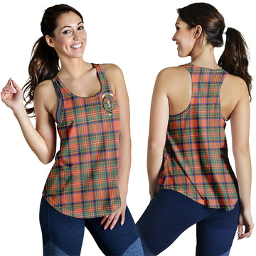 Stewart Royal Ancient Tartan Women Racerback Tanks with Family Crest