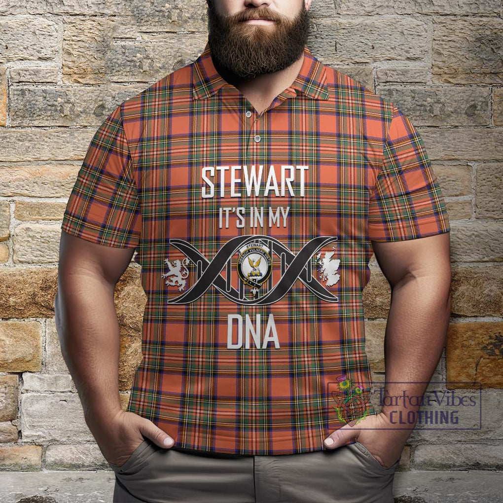 Stewart Royal Ancient Tartan Polo Shirt with Family Crest DNA In Me Style Kid - Tartanvibesclothing Shop