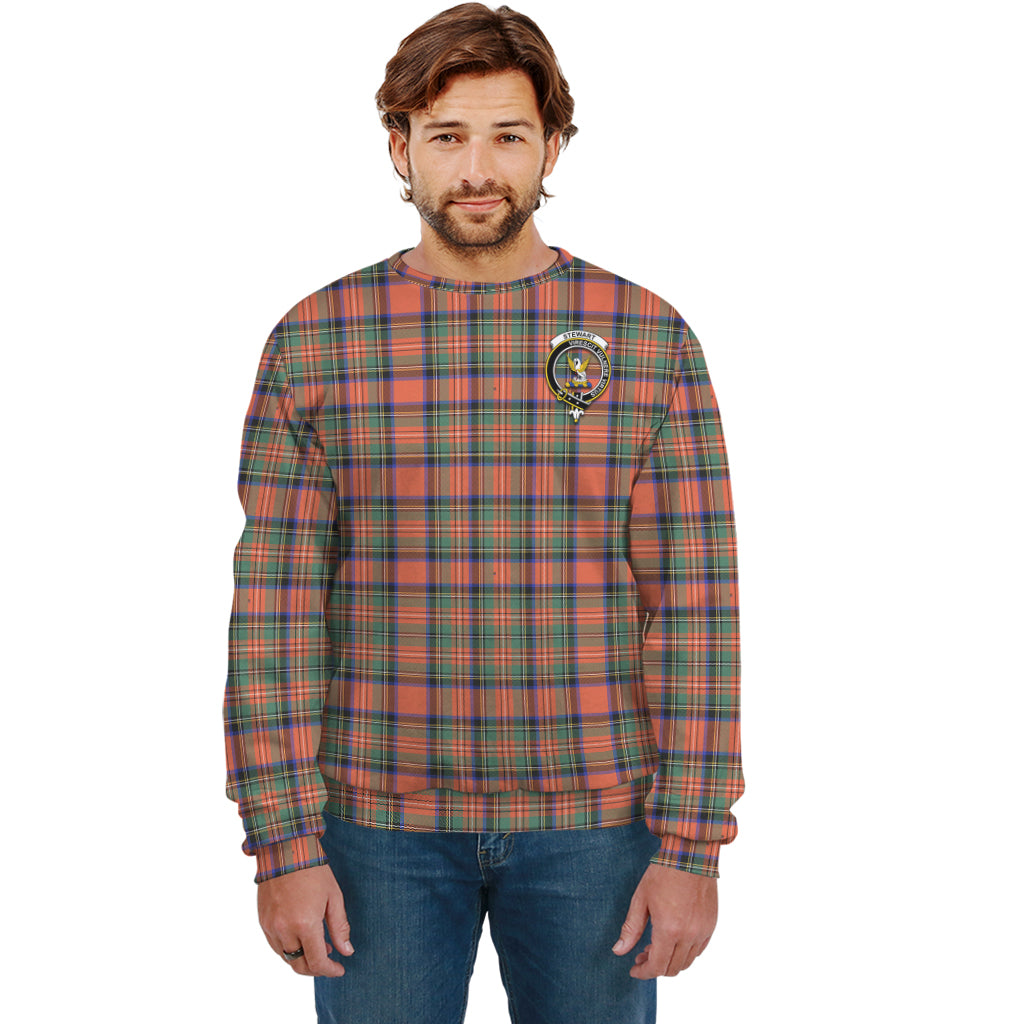 Stewart Royal Ancient Tartan Sweatshirt with Family Crest Unisex - Tartan Vibes Clothing