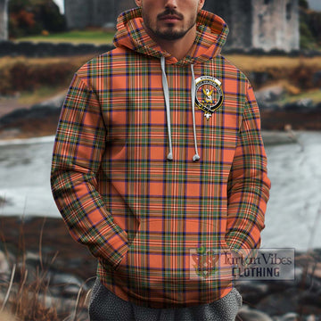 Stewart Royal Ancient Tartan Cotton Hoodie with Family Crest