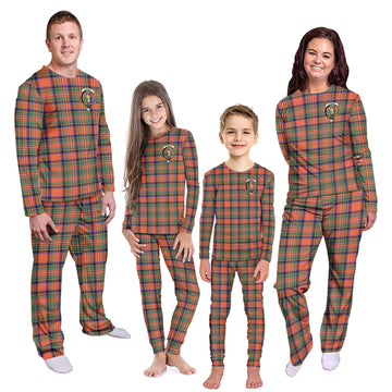 Stewart Royal Ancient Tartan Pajamas Family Set with Family Crest