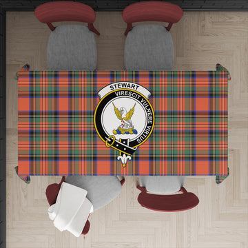 Stewart Royal Ancient Tartan Tablecloth with Family Crest