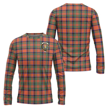 Stewart Royal Ancient Tartan Long Sleeve T-Shirt with Family Crest