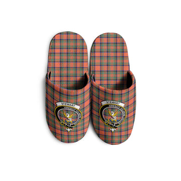 Stewart Royal Ancient Tartan Home Slippers with Family Crest