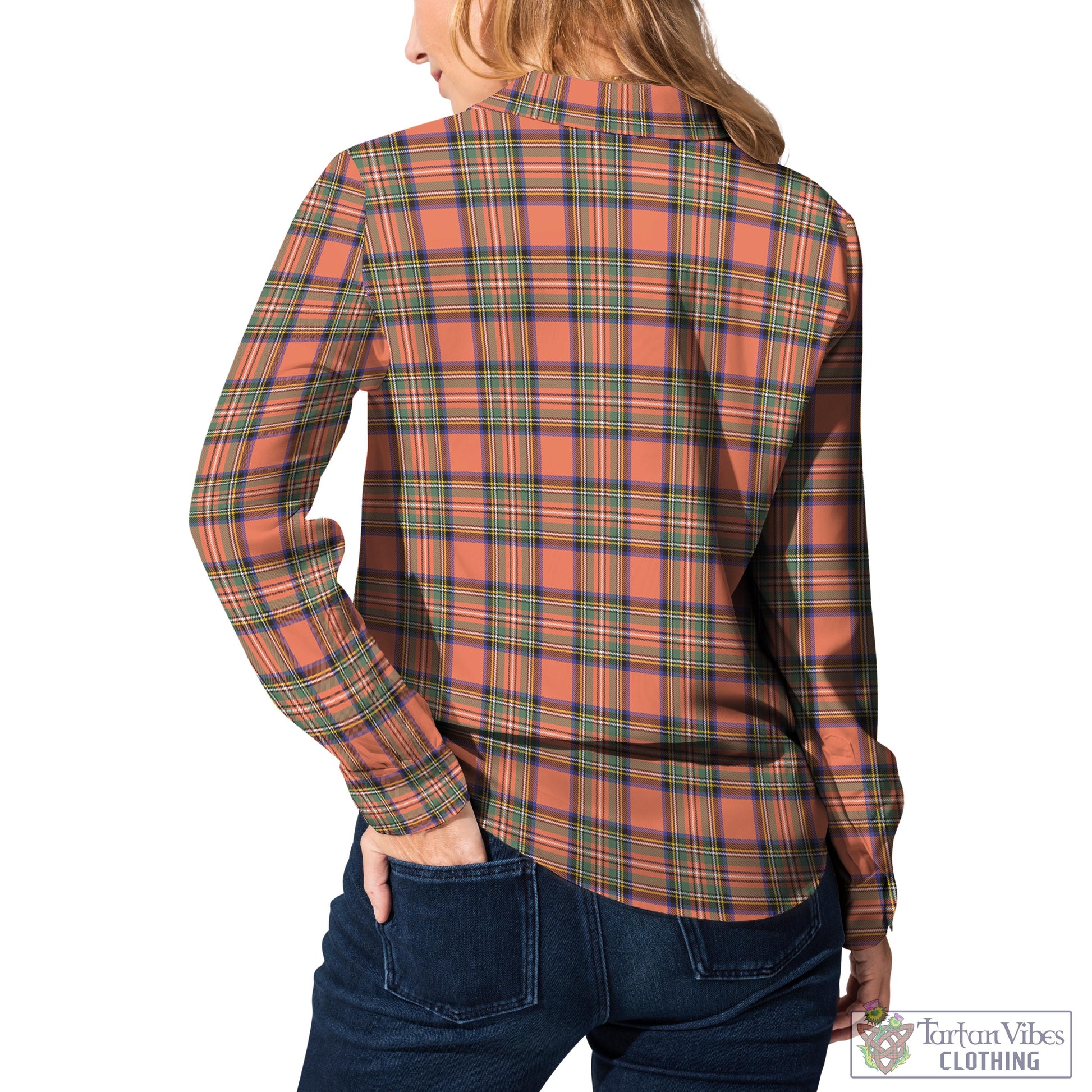 Stewart Royal Ancient Tartan Womens Casual Shirt