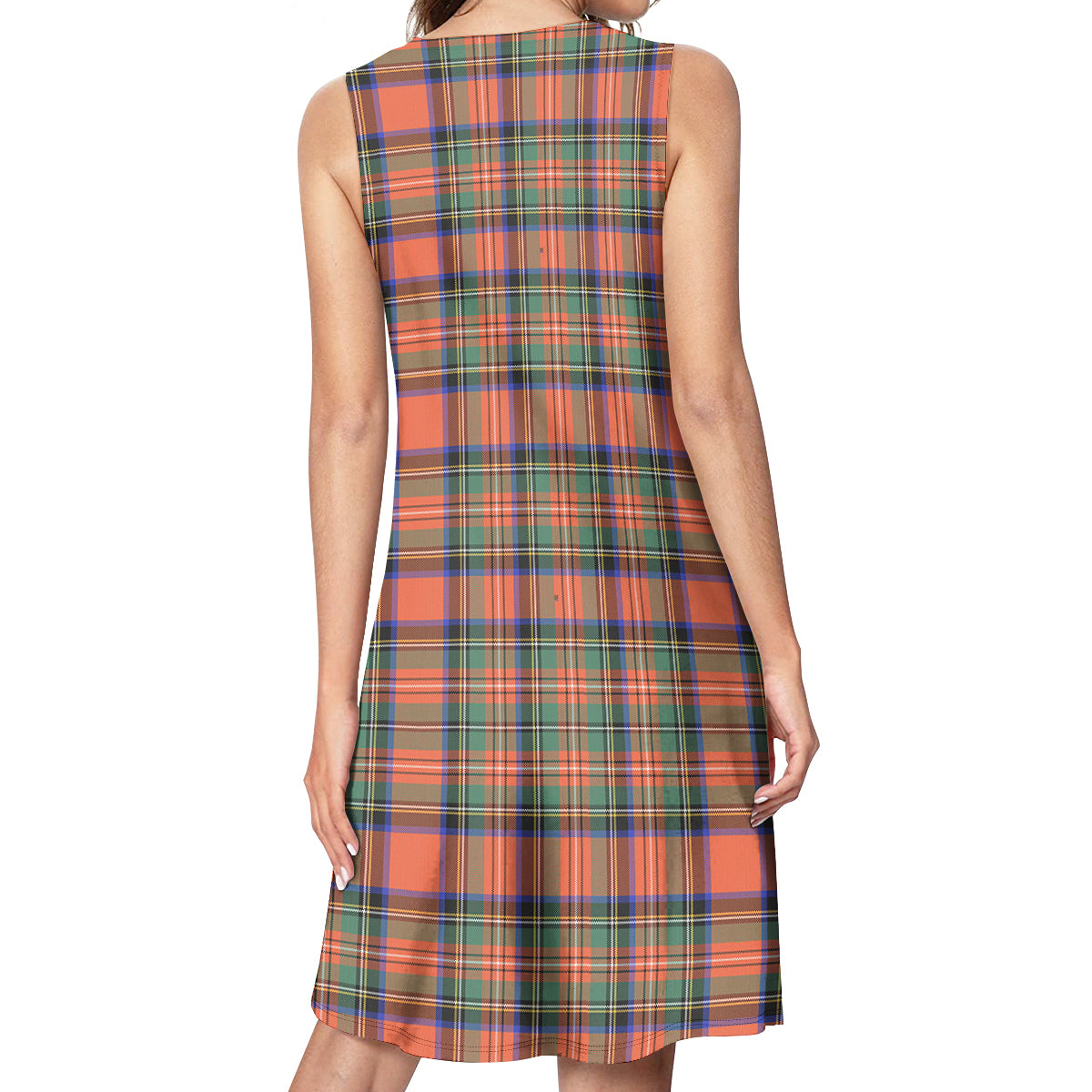 Stewart Royal Ancient Tartan Womens Casual Dresses - Tartanvibesclothing