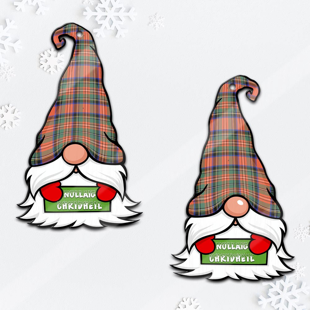 Stewart Royal Ancient Gnome Christmas Ornament with His Tartan Christmas Hat - Tartan Vibes Clothing