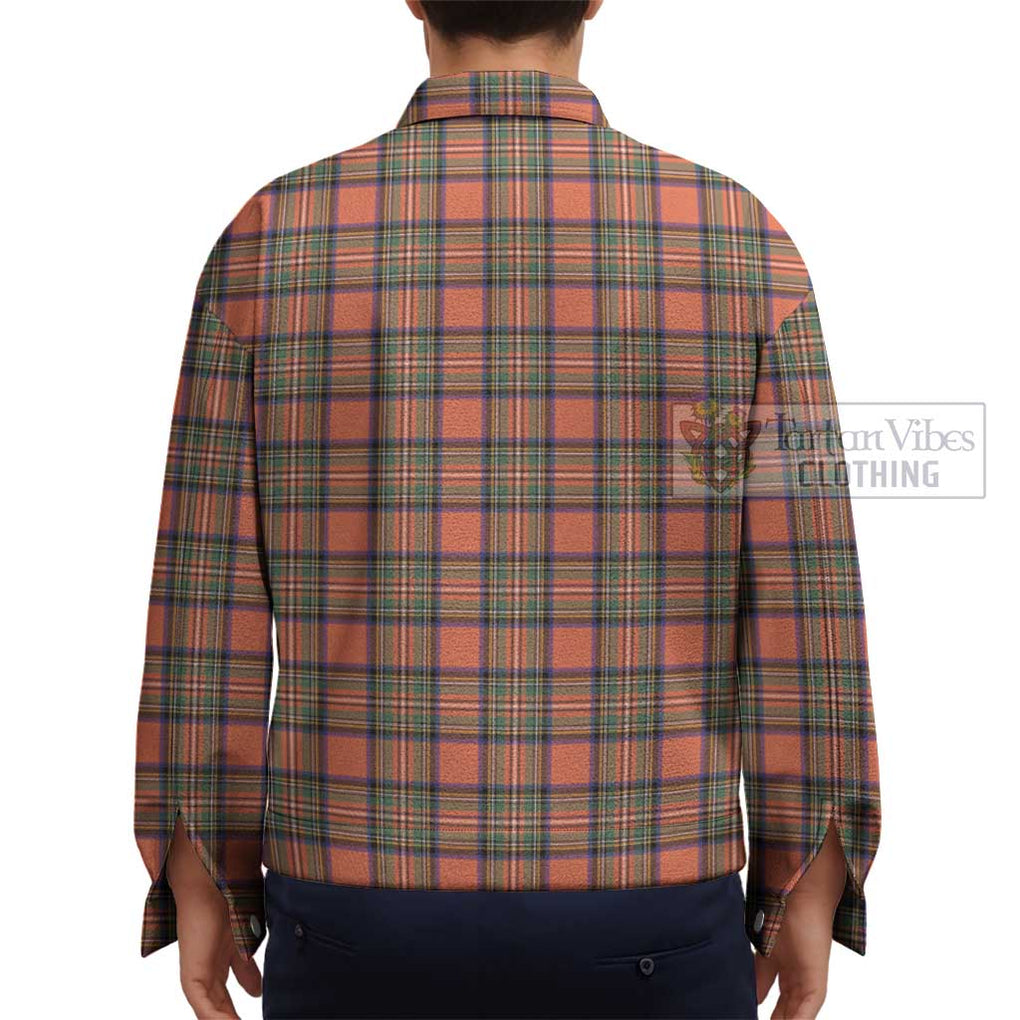 Stewart Royal Ancient Tartan Unisex Lapel Cotton Jacket - Tartan Vibes Clothing