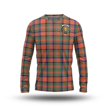 Stewart Royal Ancient Tartan Long Sleeve T-Shirt with Family Crest