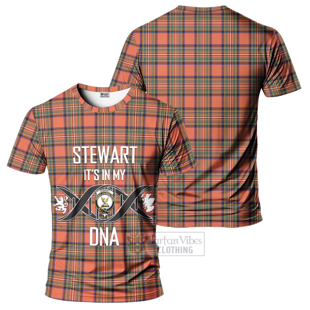 Tartan Vibes Clothing Stewart Royal Ancient Tartan T-Shirt with Family Crest DNA In Me Style