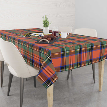 Stewart Royal Ancient Tartan Tablecloth with Family Crest