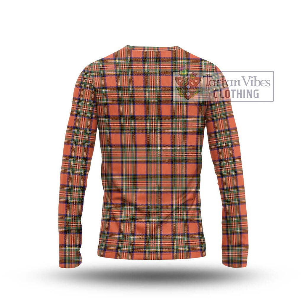 Stewart Royal Ancient Tartan Long Sleeve T-Shirt with Family Crest DNA In Me Style - Tartanvibesclothing Shop