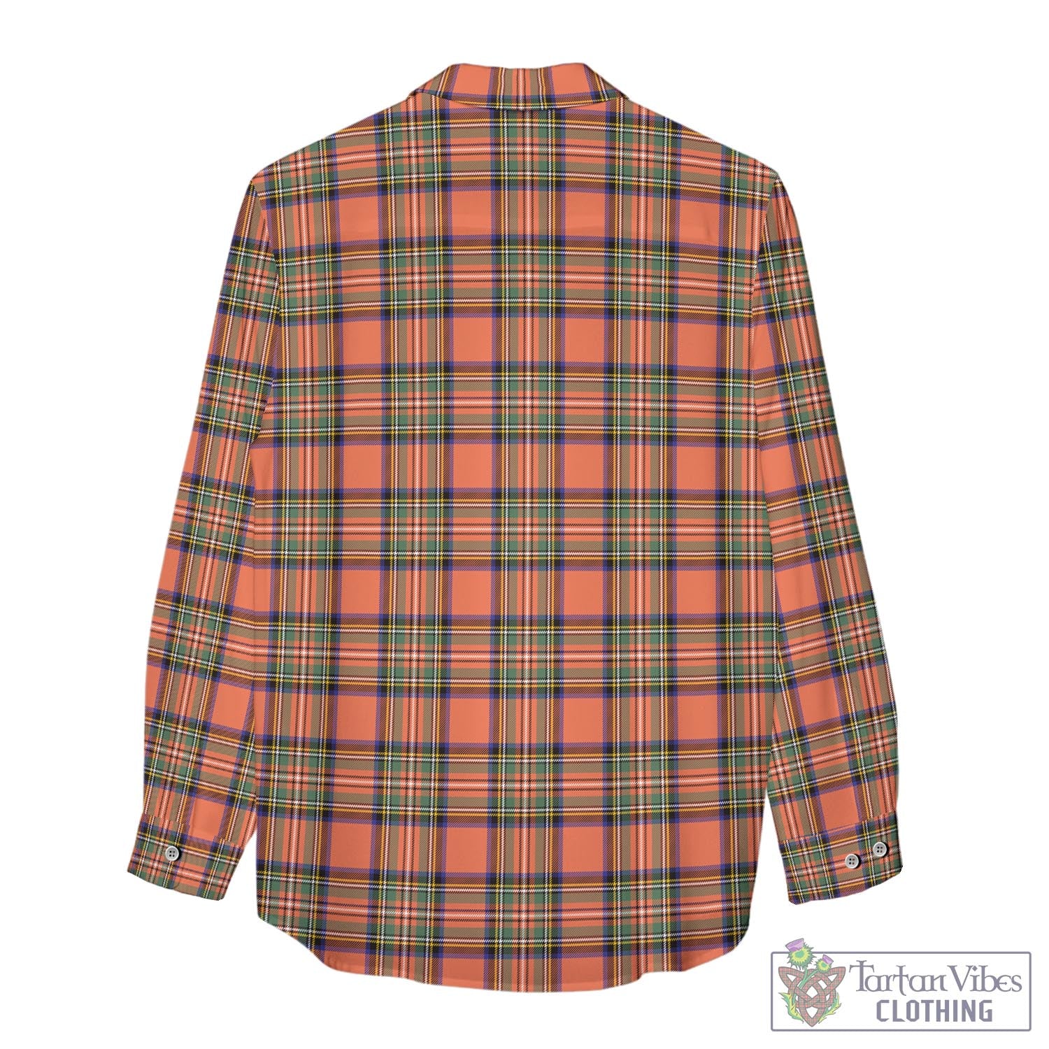 Tartan Vibes Clothing Stewart Royal Ancient Tartan Womens Casual Shirt with Family Crest