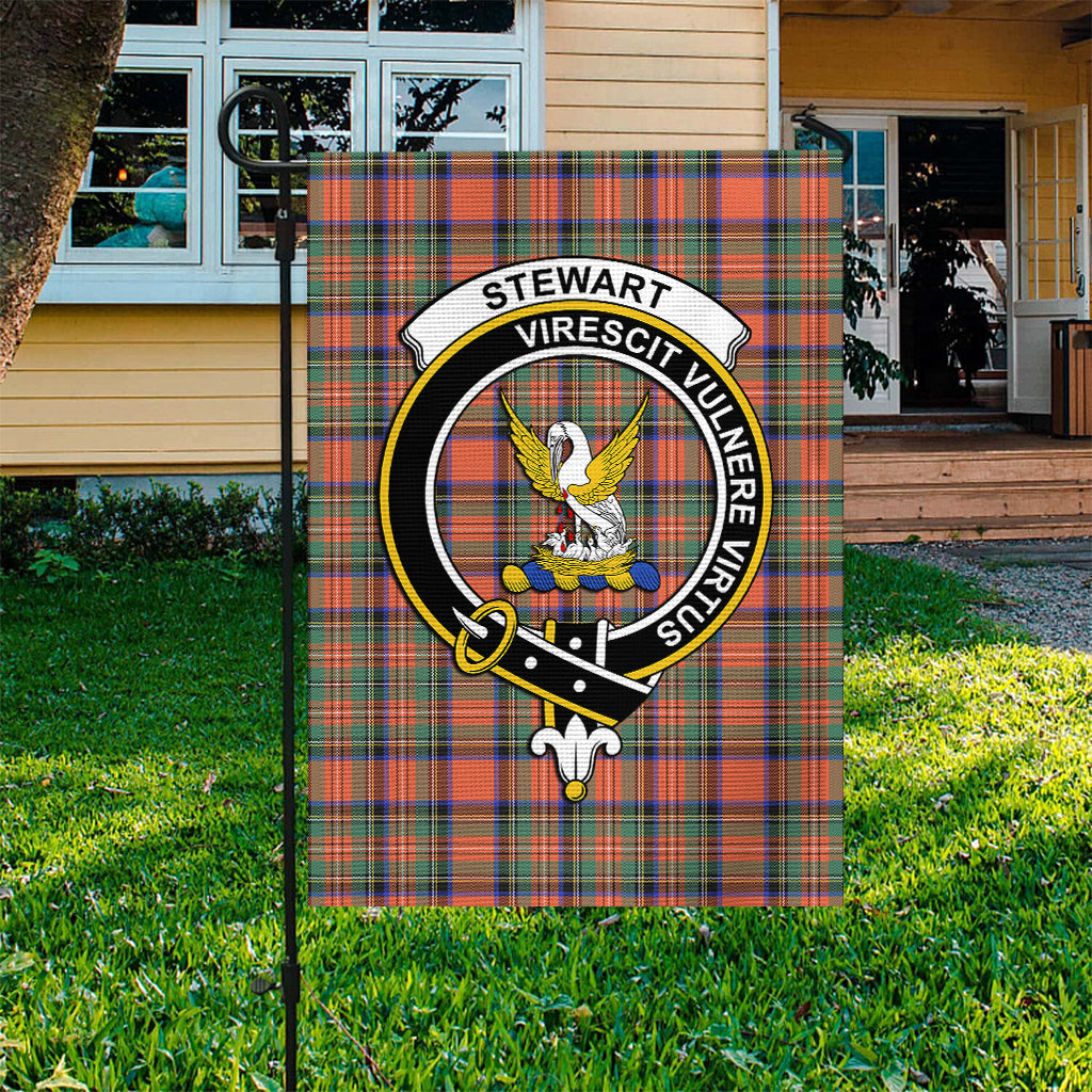 Stewart Royal Ancient Tartan Flag with Family Crest - Tartan Vibes Clothing