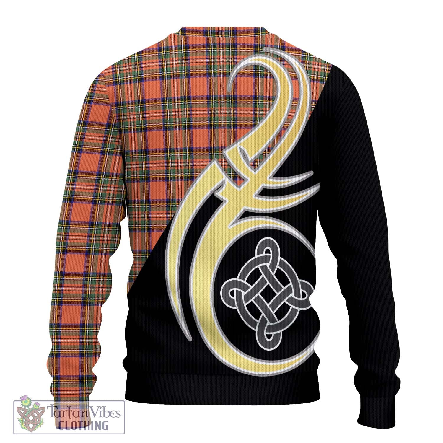 Stewart Royal Ancient Tartan Knitted Sweater with Family Crest and Celtic Symbol Style - Tartan Vibes Clothing