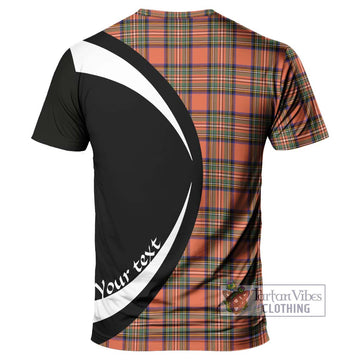 Stewart Royal Ancient Tartan T-Shirt with Family Crest Circle Style