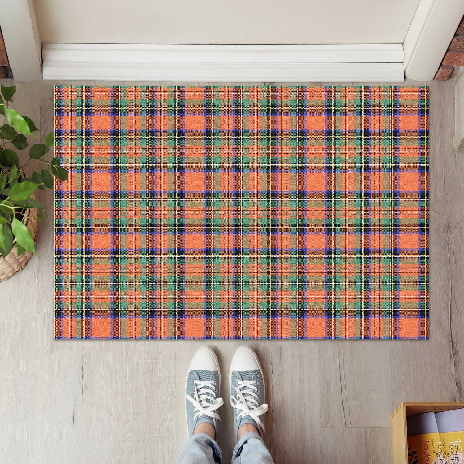 Stewart Royal Ancient Tartan Door Mat - Tartanvibesclothing Shop