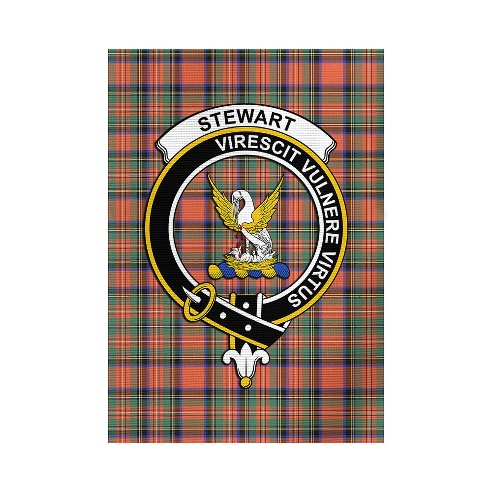 Stewart Royal Ancient Tartan Flag with Family Crest - Tartan Vibes Clothing