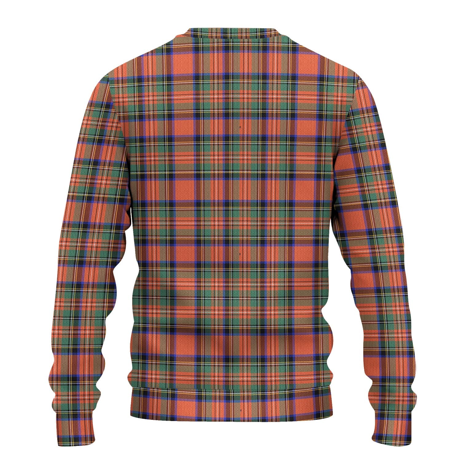 Stewart Royal Ancient Tartan Knitted Sweater with Family Crest - Tartanvibesclothing