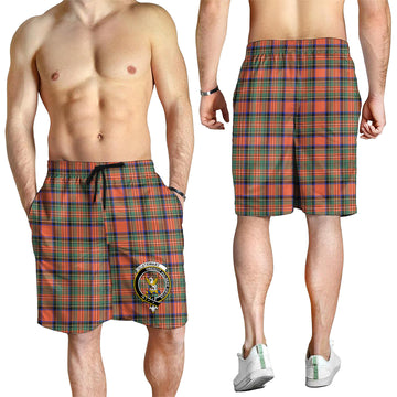 Stewart Royal Ancient Tartan Mens Shorts with Family Crest