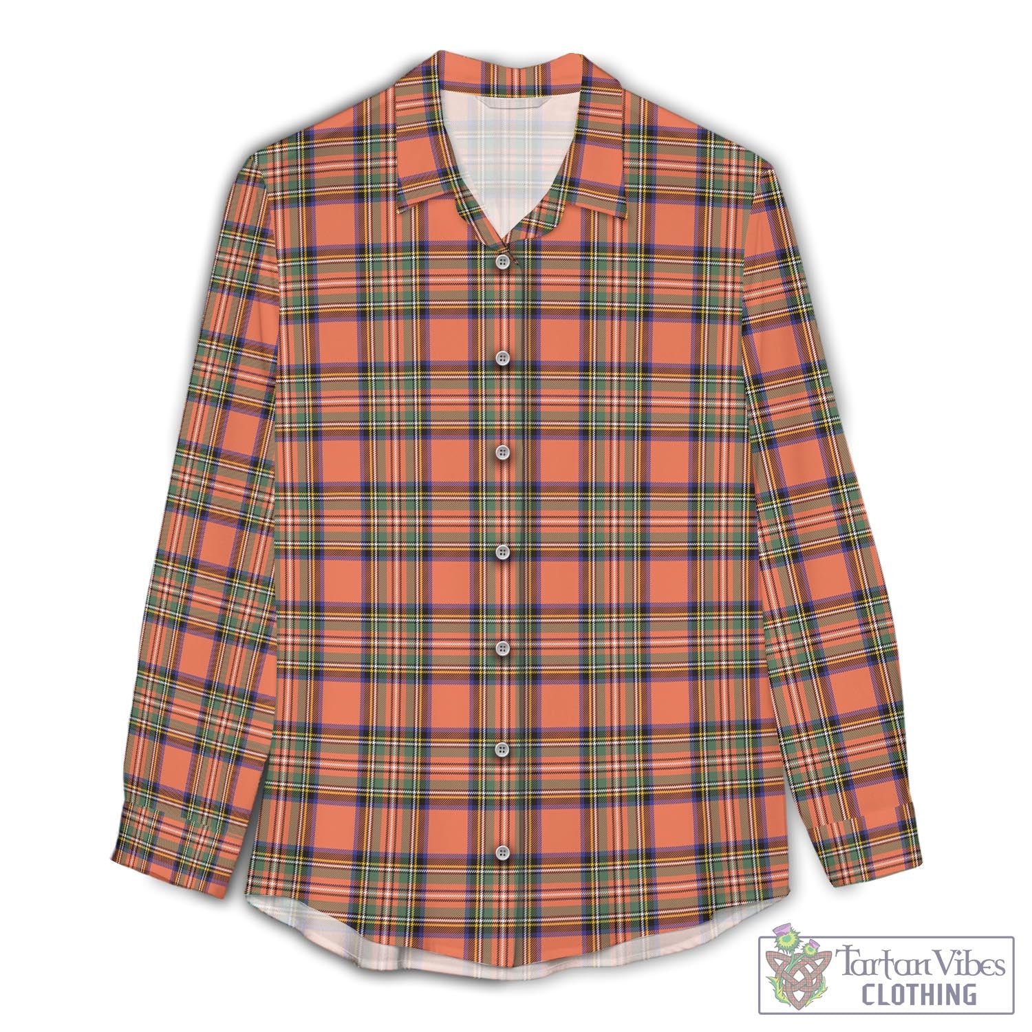 Stewart Royal Ancient Tartan Womens Casual Shirt