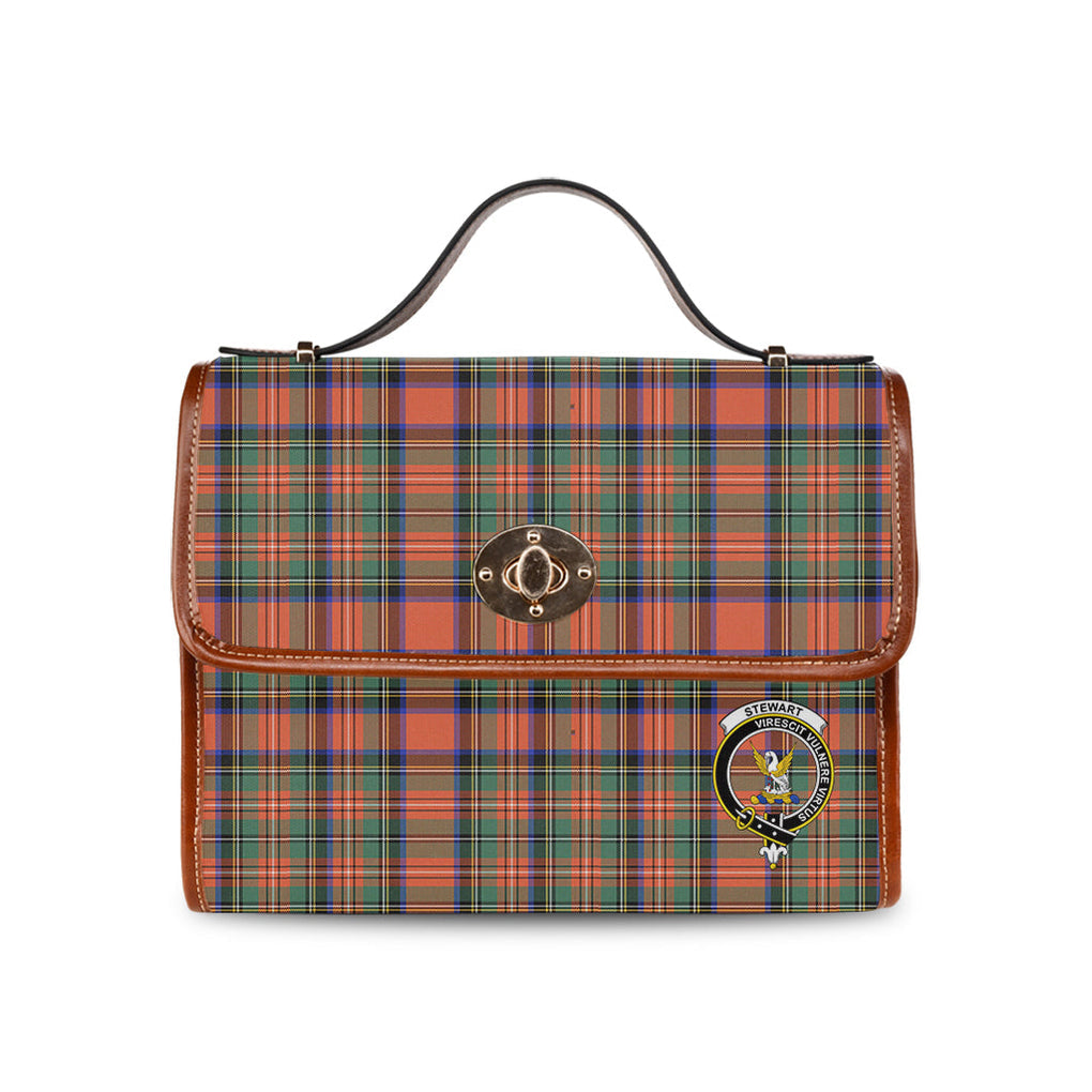 stewart-royal-ancient-tartan-leather-strap-waterproof-canvas-bag-with-family-crest