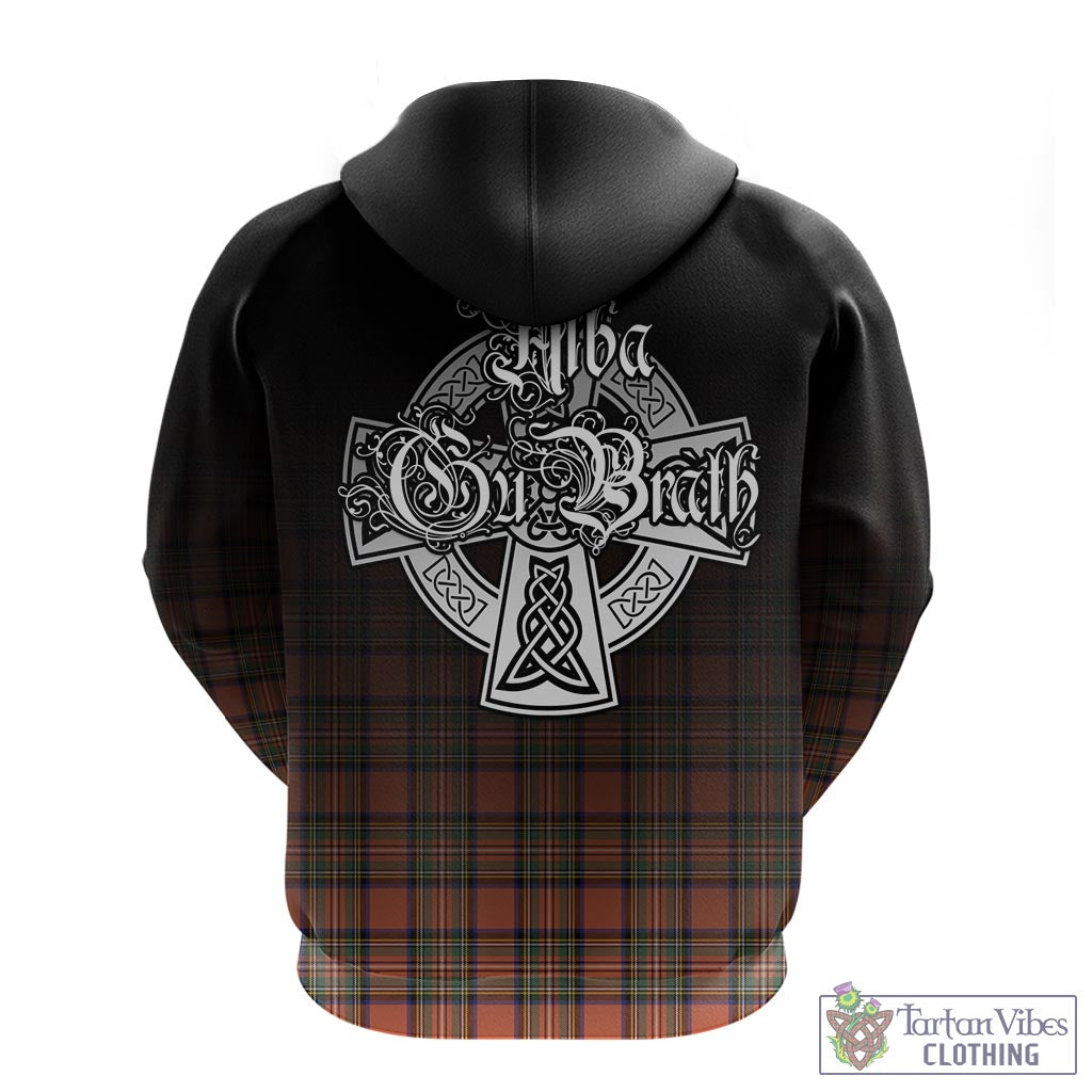 Tartan Vibes Clothing Stewart Royal Ancient Tartan Hoodie Featuring Alba Gu Brath Family Crest Celtic Inspired