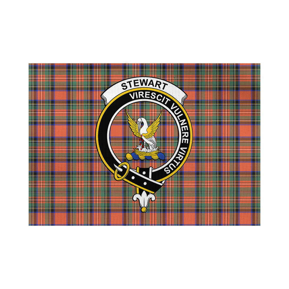 Stewart Royal Ancient Tartan Flag with Family Crest - Tartan Vibes Clothing