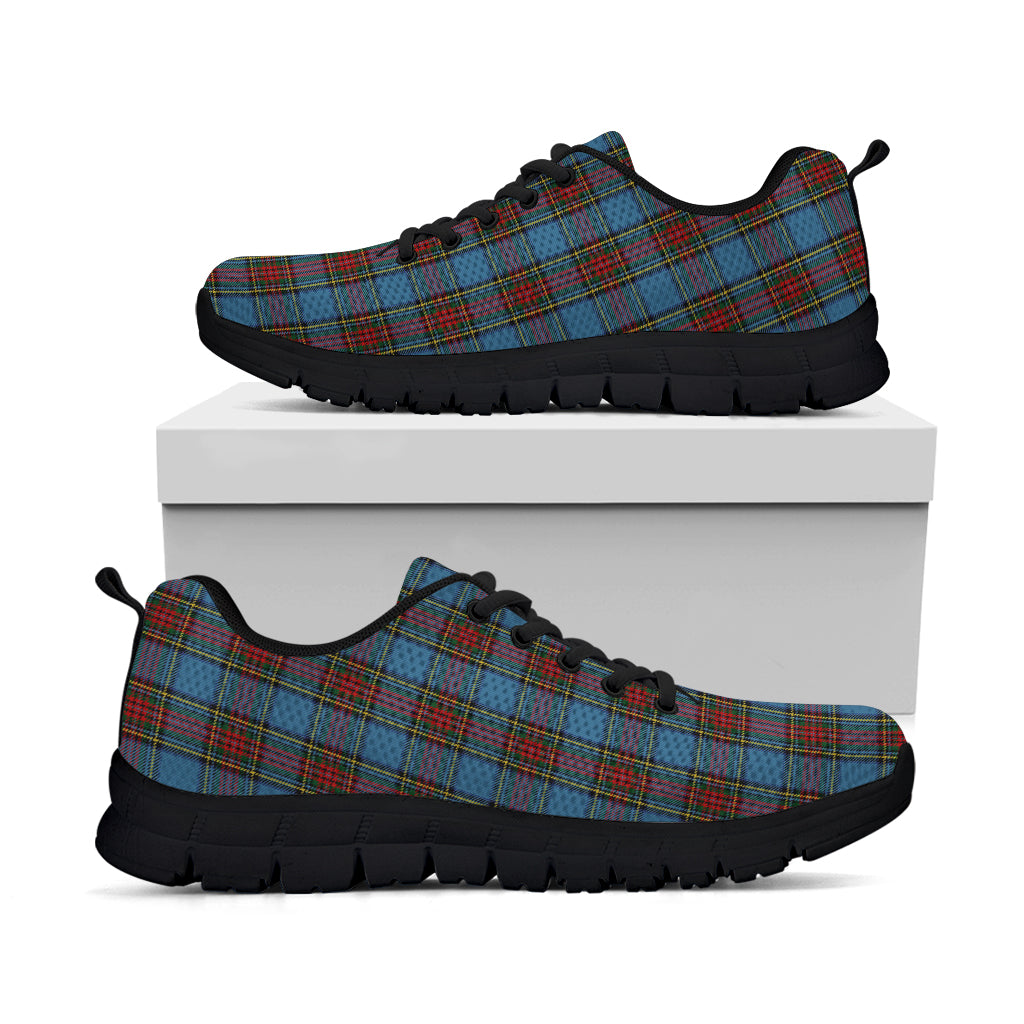 Stewart Royal Blue Tartan Sneakers Kid's Sneakers - Tartan Vibes Clothing