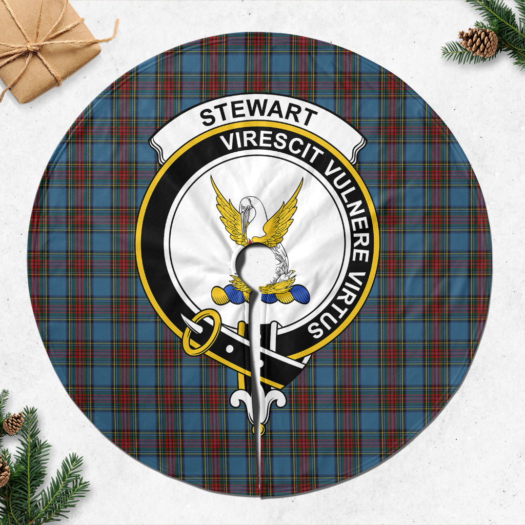 stewart-royal-blue-tartan-christmas-tree-skirt-with-family-crest