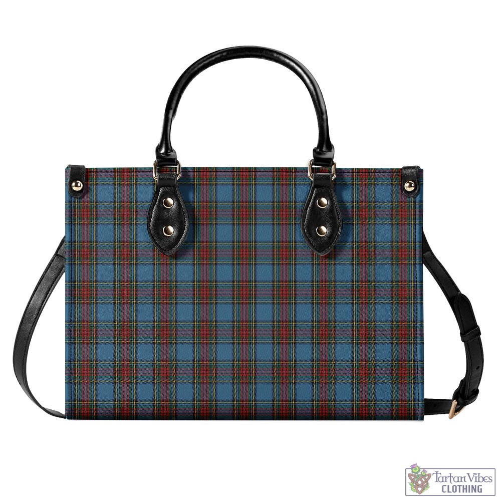 Tartan Vibes Clothing Stewart Royal Blue Tartan Luxury Leather Handbags