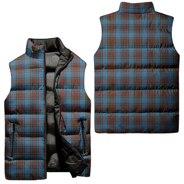 Stewart Royal Blue Tartan Sleeveless Puffer Jacket