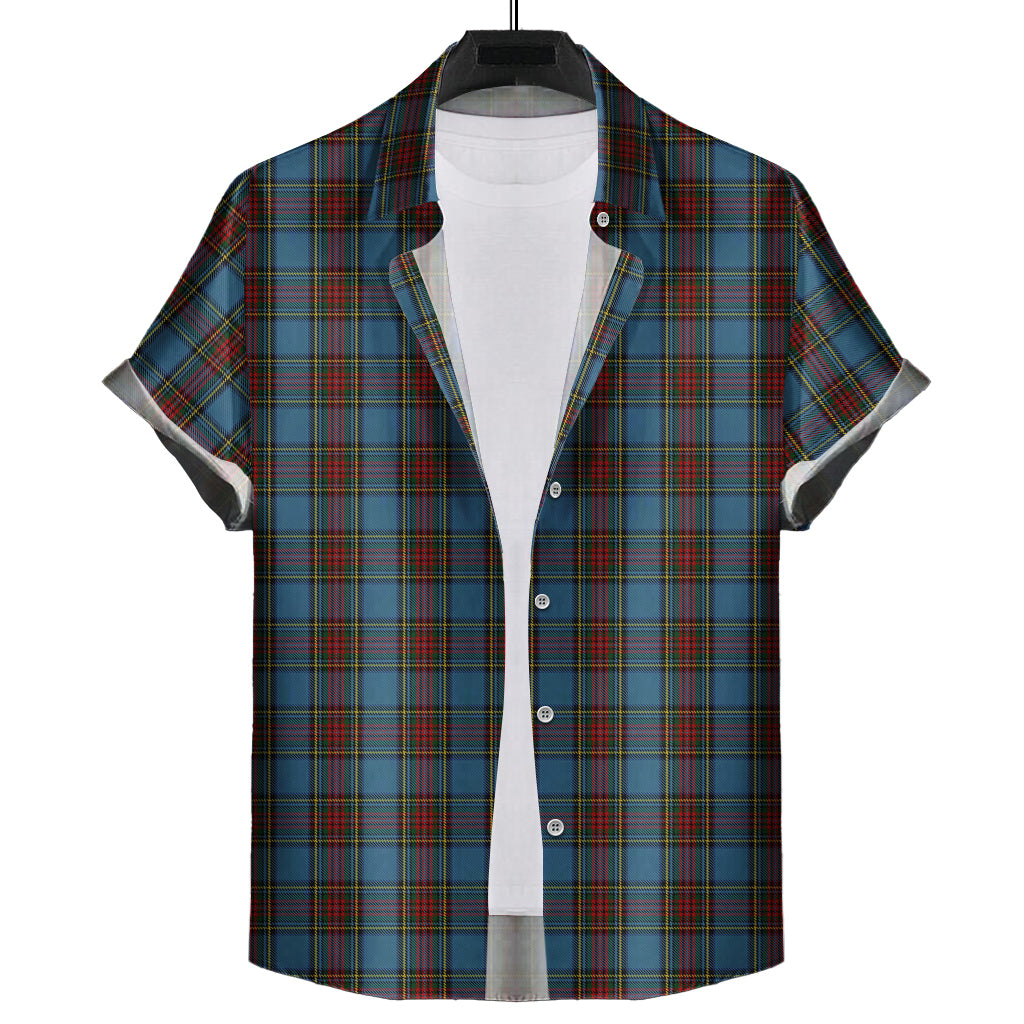 stewart-royal-blue-tartan-short-sleeve-button-down-shirt