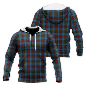 Stewart Royal Blue Tartan Knitted Hoodie