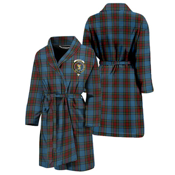 Stewart Royal Blue Tartan Bathrobe with Family Crest