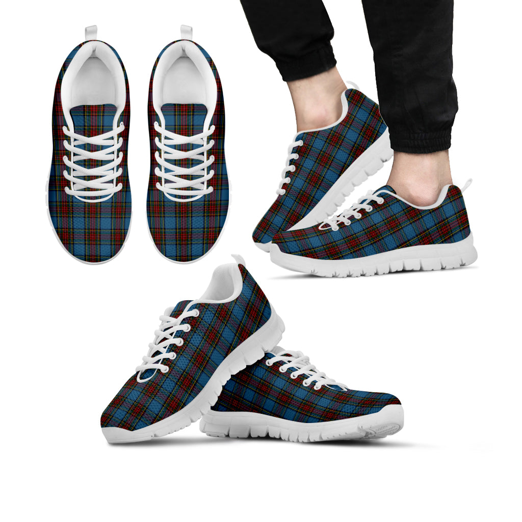 Stewart Royal Blue Tartan Sneakers - Tartan Vibes Clothing