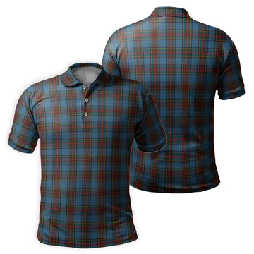 Stewart Royal Blue Tartan Mens Polo Shirt