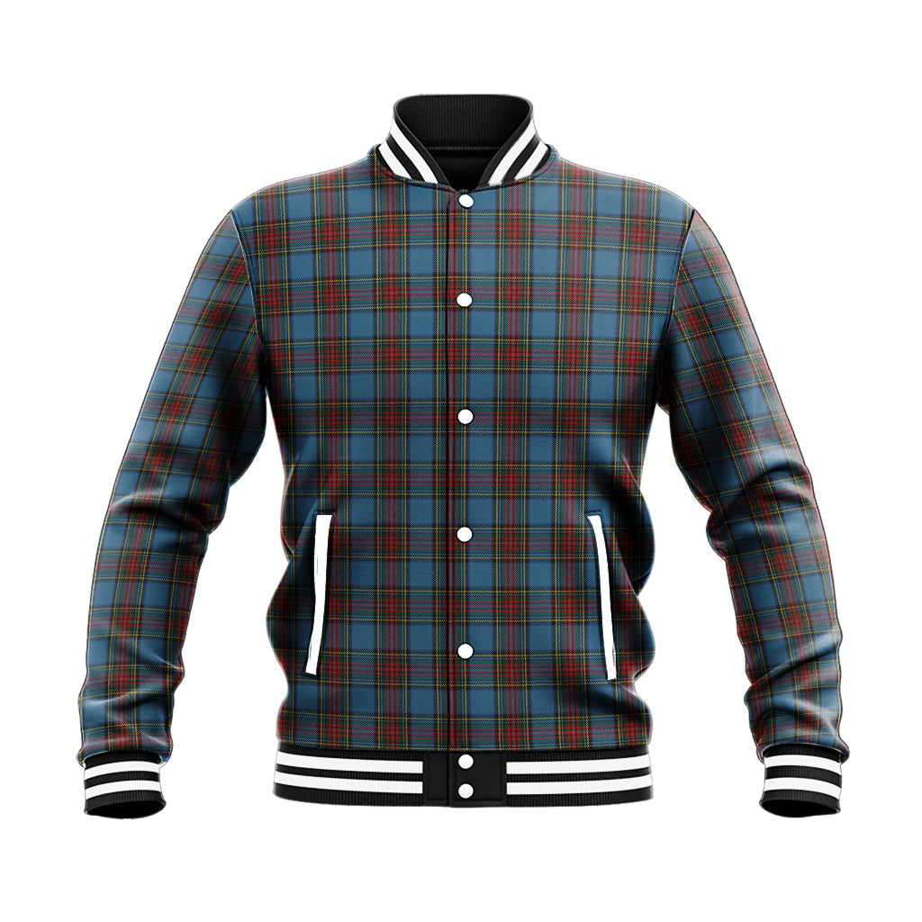 Stewart Royal Blue Tartan Baseball Jacket - Tartan Vibes Clothing