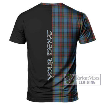 Stewart Royal Blue Tartan T-Shirt with Family Crest and Half Of Me Style