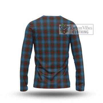 Stewart Royal Blue Tartan Long Sleeve T-Shirt with Family Crest DNA In Me Style