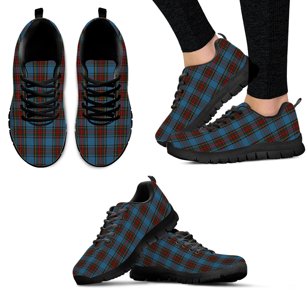 Stewart Royal Blue Tartan Sneakers - Tartan Vibes Clothing