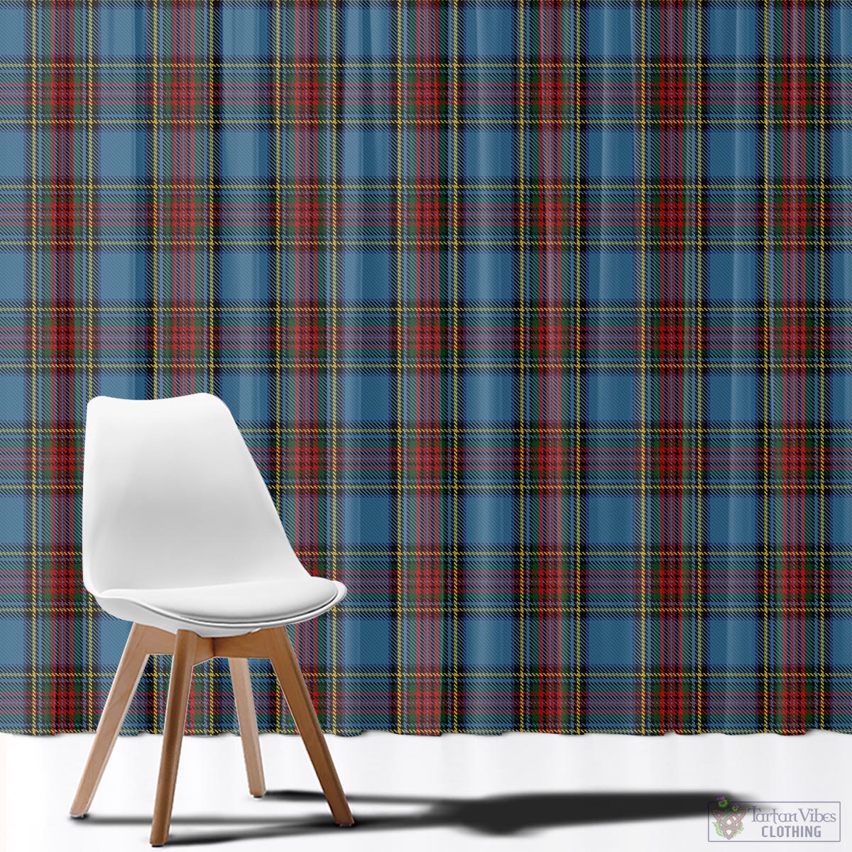 Stewart Royal Blue Tartan Window Curtain