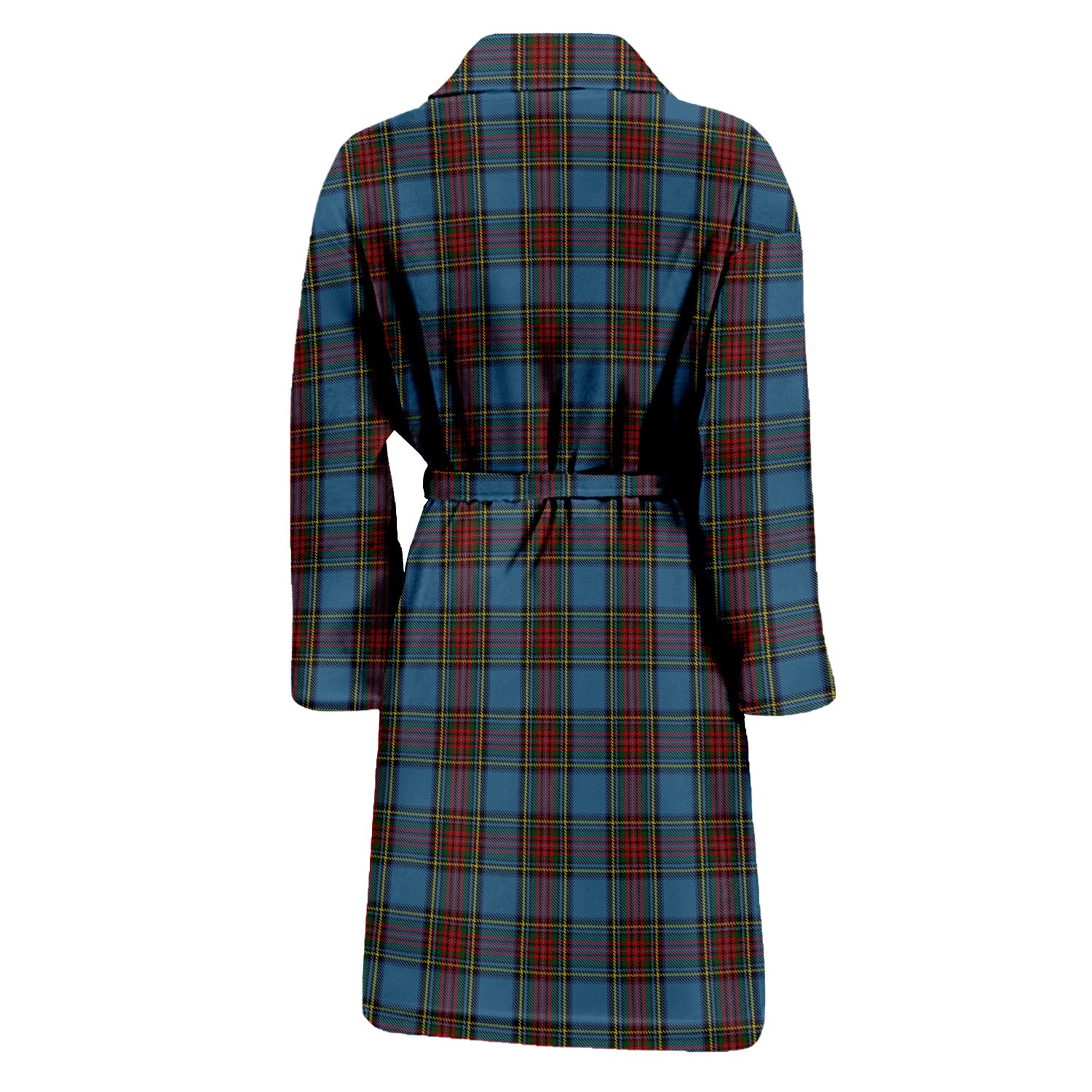 Stewart Royal Blue Tartan Bathrobe with Family Crest - Tartan Vibes Clothing