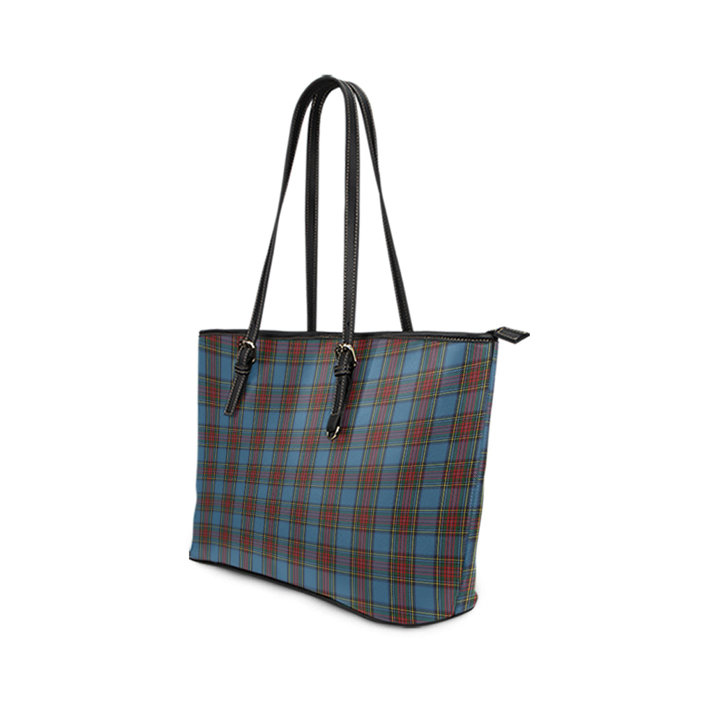 stewart-royal-blue-tartan-leather-tote-bag