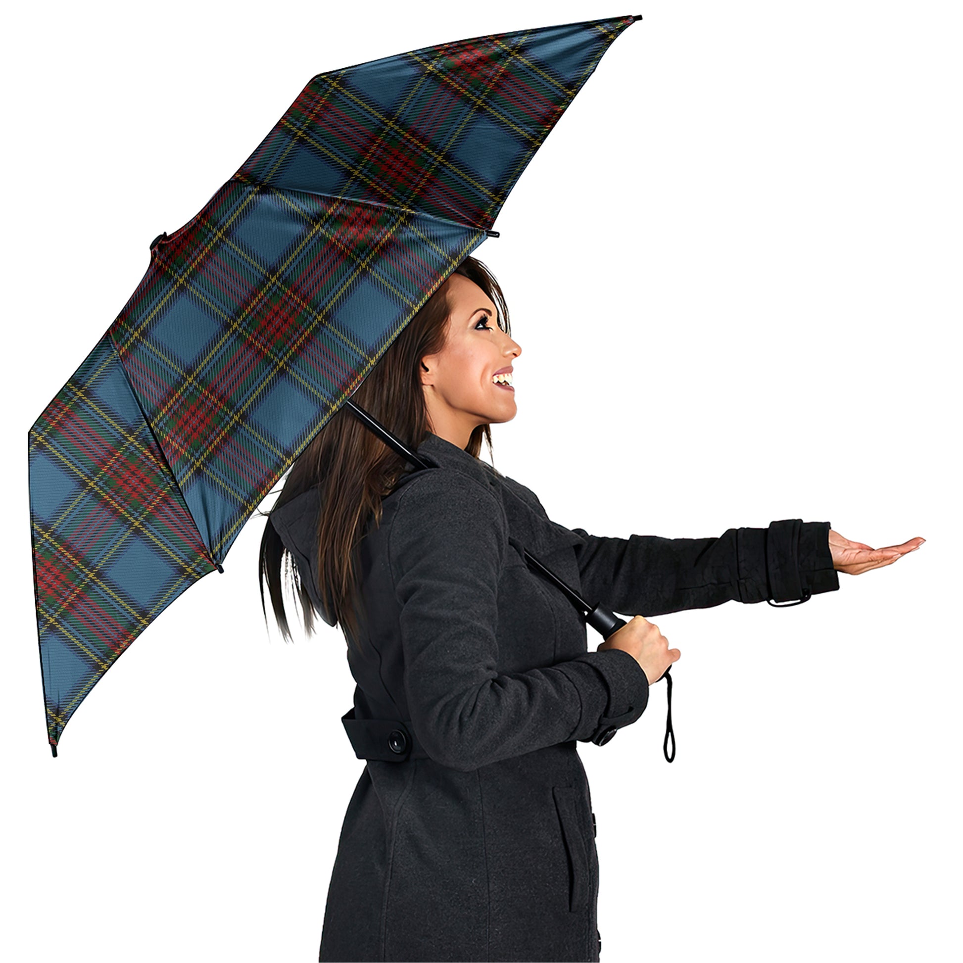 Stewart Royal Blue Tartan Umbrella - Tartanvibesclothing